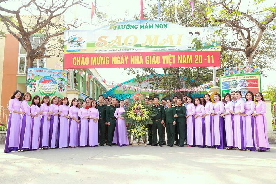 Trường mầm non Sao Mai tổ chức Lễ kỷ niệm 36 năm ngày Nhà..